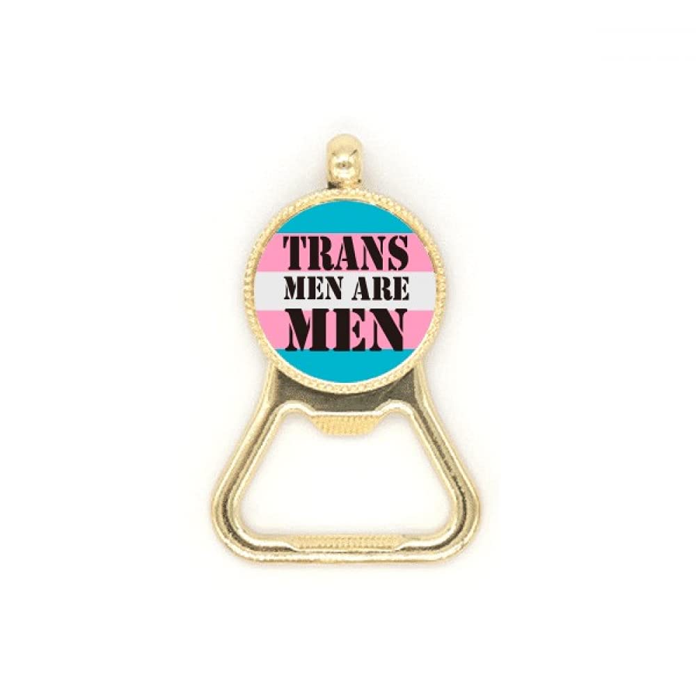 Décapsuleur porte-clés transgenre en acier inoxydable haut de gamme Trans Man Support