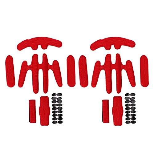 Helmets Padding Kit, 2 Sets Hot Pressing Sponge with Hook and Loop Bike Helmet Lining for Electric Bike Riding (Uniform Size)