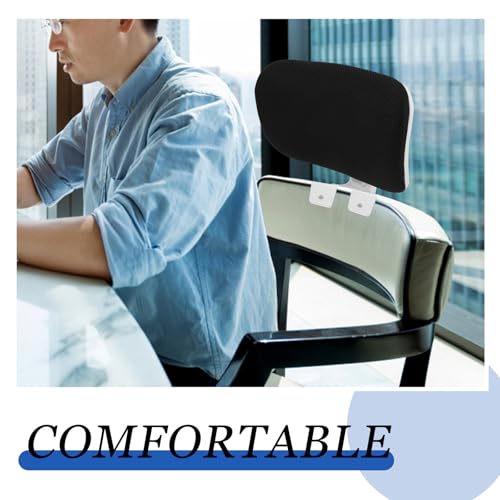 Coussin d'appui-tête de chaise ergonomique réglable en maille noire