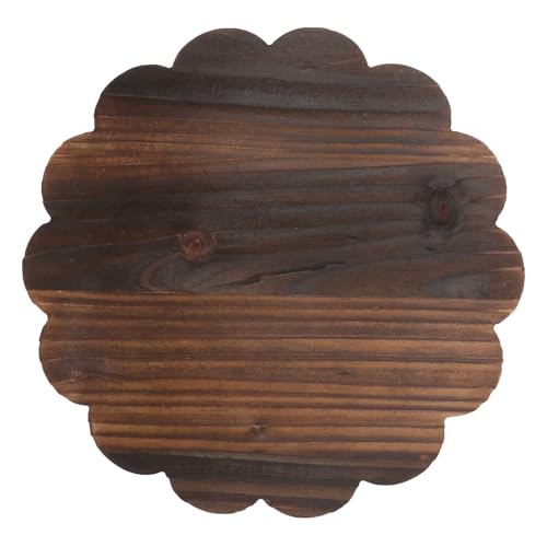 Support à pots de fleurs mobile en bois marron plateau robuste esthétique
