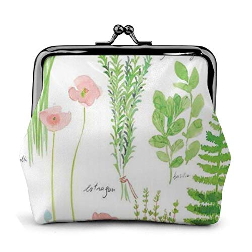 Preisvergleich Produktbild Leder Münzgeldbörse Pu Ledermünzen Geldbörsen Kräutergarten im Frühling Leder Coin Purse Pouch Wallet
