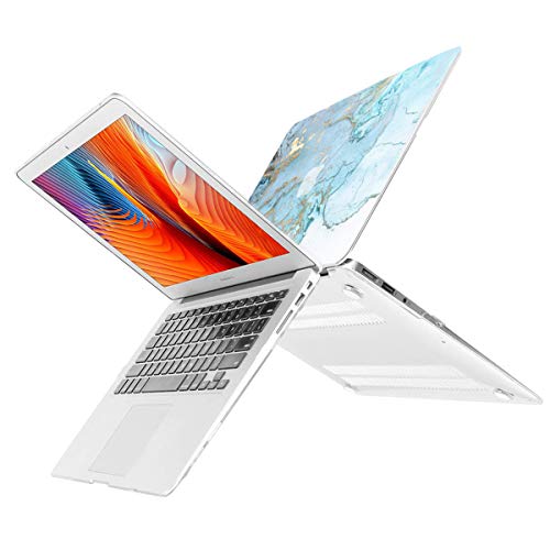 Capa para MacBook Air de 13 polegadas, capa rígida Arike Snap On fina com capa para teclado e suport