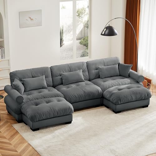 YESER Modular Sectional Sofa Oversized Sectional Couch, 130" Modern Deep