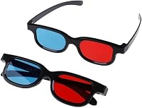 Clockjuan 2Pcs Red and Blue 3D Glasses Universal TV Movie Dimensional Video Frame 3D Glasses DVD Game Glass 3D Style for 3D Movies Games,Accessories Light Simple Design