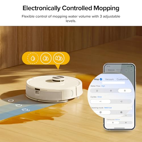 roborock Q7 M5+ Robot Vacuum and Mop, Upgraded from Q5 Max+, Up to 7-9 Weeks Self-Empty, 10000Pa Suction, Dual Anti-Tangle System for Pet Hair & Carpet, PreciSense LiDAR Navigation, App Control, White image 9