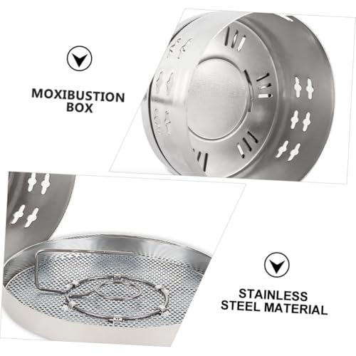 2 piezas Caja portátil de Moxibustión para alivio del dolor en pies, terapia de ventosas en casa para dolor lumbar y músculos plantares miniatura 5
