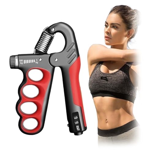 ZHYUAN Hand Grip Resistenza Regolabile 5-100kg, Allenamento della Forza di Presa con Contatore, Attrezzo per Esercitare Le Dita, Resistenza regolabile 5-100 kg pinza manuale per allenamento muscolare