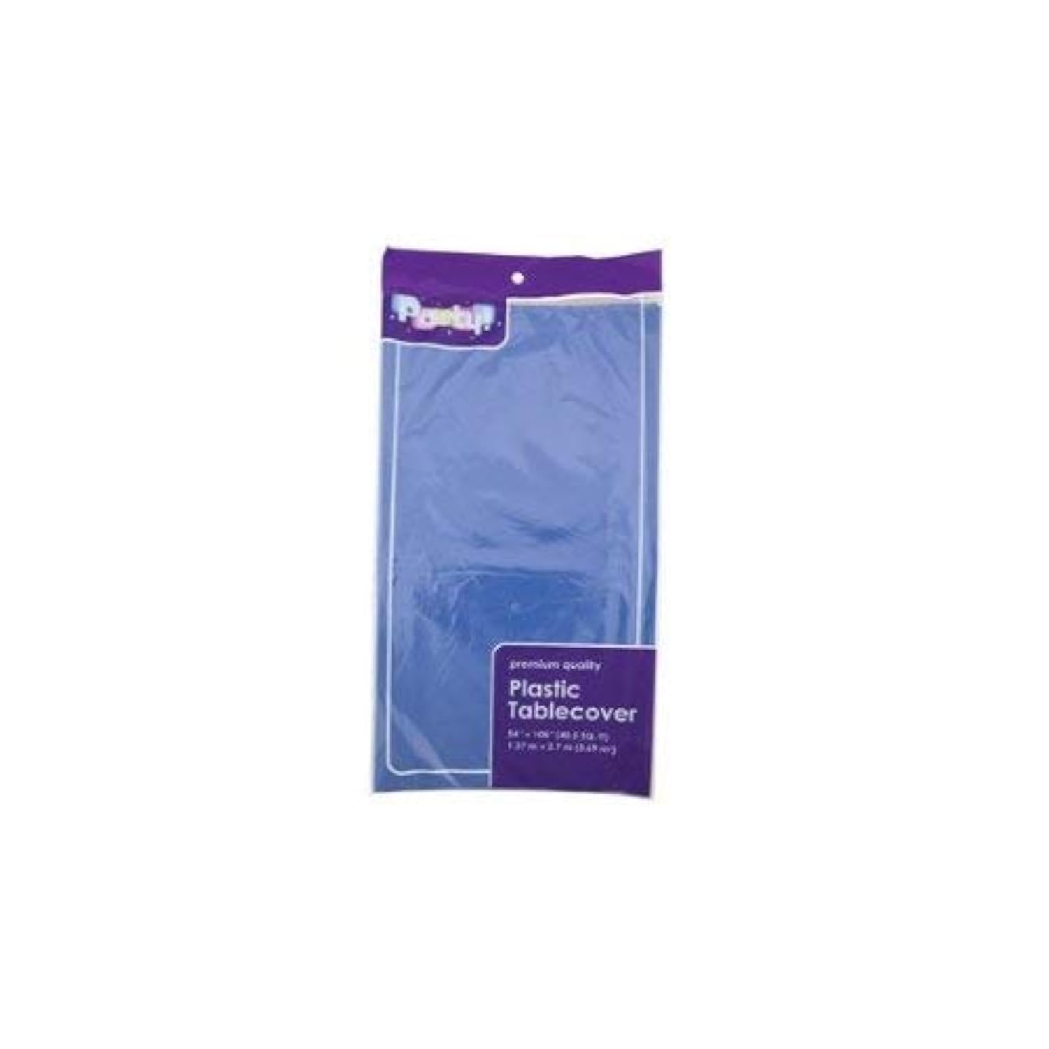 Nappe table plastique bleu Greenbrier 54x108 pour éviter les corvées de lessive
