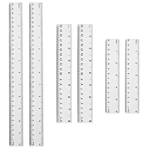 Chudian 6 Pezzi Righello Dritto Righello di