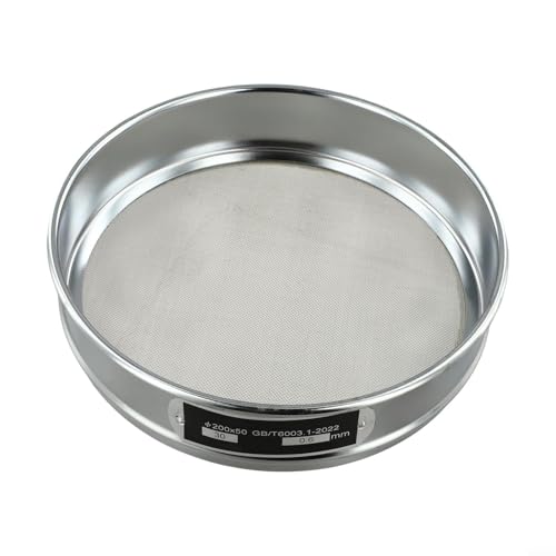 Stainless Steel Test Sieve 20cm with Chrome-Plated Frame and 304 Mesh for Lab Standard Particle Analysis in Food and Pharmaceutical Industries(30 Mesh)
