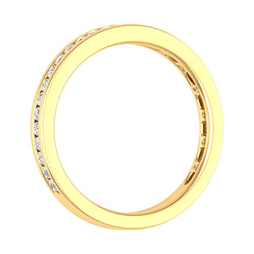 1/3 Carat Channel Set Diamond Gold Wedding Band Ring in 10K Solid Gold2