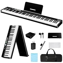 Enhanced Speaker System: The RHYMO digital piano features a premium upgraded speaker system with dual-tone technology. Equipped with two 5W high-fidelity speakers and two 5W bass diaphragms, it delivers rich, immersive sound with exceptional clarity ...