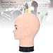 YolieraArt Silicone Bald Mannequin Head with Massage Points, 21.25 Inch Professional Practice Head for Beauty Makeup, Wig Styling and Display, Universal Stand Interface