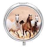Caballo Corredor Caja De Pastillas Pequeño Pastillero Diario Para Medicamentos Vitaminas Suplementos 5 cm