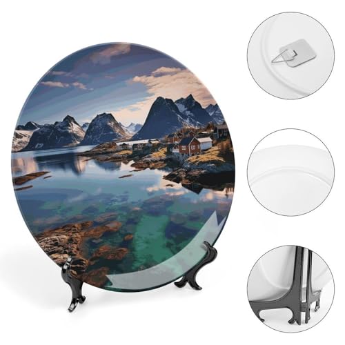 Plato decorativo de porcelana, 6 pulgadas miniatura 4