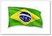 Imán para nevera con diseño de bandera de Brasil