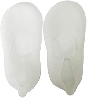 شرابات مرطبة مصنوعة من السيليكون بمسمات للتهوية فائقة النعومة لاصلاح البشرة الجافة المتشققة وتقليل الام التهاب اللفافة الاخمصية والتهاب وتر العرقوب مناسبة للاستخدام الداخلي والخارجي مقاس L، أبيض