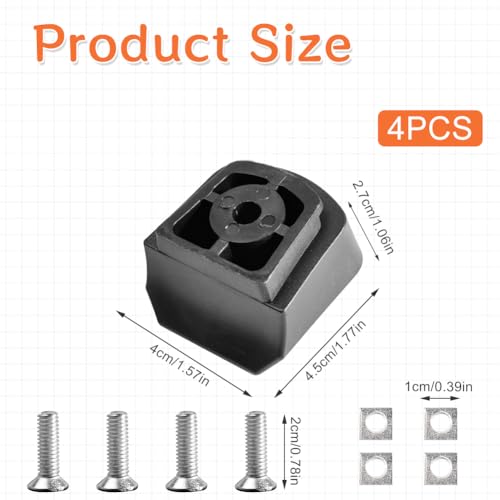 Begonia 4 Stück Inliner Bremse, Bremsstopper Bremsklotz aus TPR, Inliner Bremse Hinten, Inliner Bremse Universal für Inlineskates, Cande, Advance