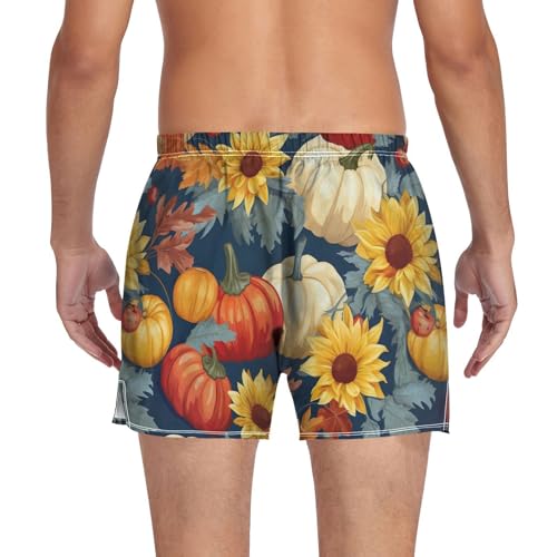 J JOYSAY Sunflowers Black Leaves Mens Underwear Classic Fit Boxers for Men Funny Boxer Trunks2