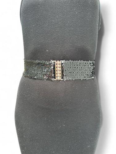 Ro Rox Sequin Stretch Belt - Sparkly Elastic Waist Belt for Dresses & Outfits4