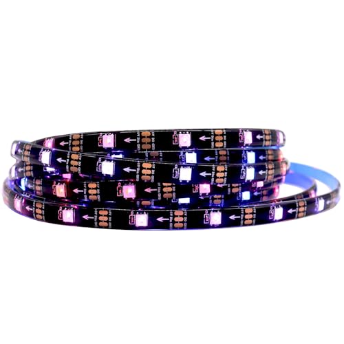 Image of DC5V SK6812 (Similar WS2812B) RGBW RGB+Warm White 30leds /Pixels /m LED Strip Light Individually Addressable 4Color in 1LED (16.4ft(5m) 150leds, IP65) (No Adapter or Controller)