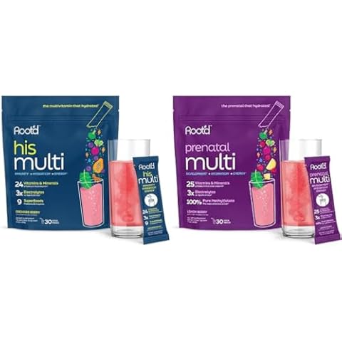Root'd Prenatal & His Multivitamin Powder Bundle with 3X Electrolytes Cover