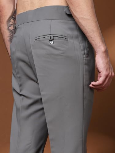 Image of Gurkha Pants for Men | Trouser for Men | Formal Pant | Single Buckle | Bell Bottom Trouser High Waist Pleated Casual Trousers | Flared Bottom Leg Pants for Office Smart Casual Travel Party