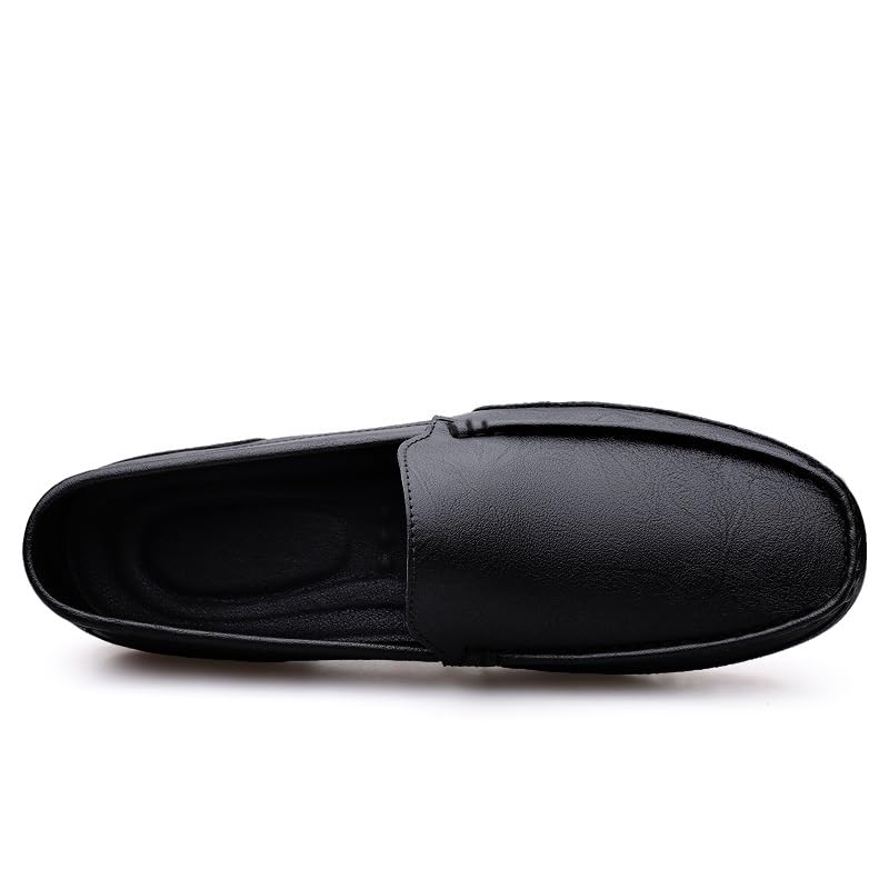 Mens Loafers Shoe Round Toe PU Leather Loafer Shoes Flat Heel Flexible Resistant Outdoor Wedding Slip On4