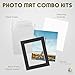 Mat Board Center, Pack of 5 Bevel Cut 8x10 Black Mat for 6x8 Photo with White Core Matte Set, Includes 5 Acid Free Mats, 5 Backing Board and 5 Clear Bags