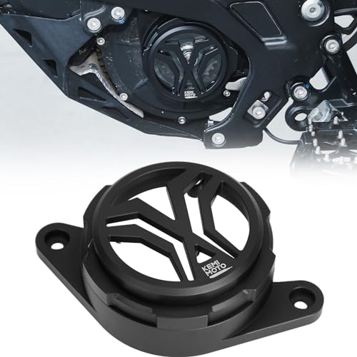 Image of KEMIMOTO Engine Case Saver Cover CNC Aluminum Compatible with Surron Light Bee X /S /L1E Segway Pulley Guard Electric Dirt Bike Sur Ron Accessories, Black
