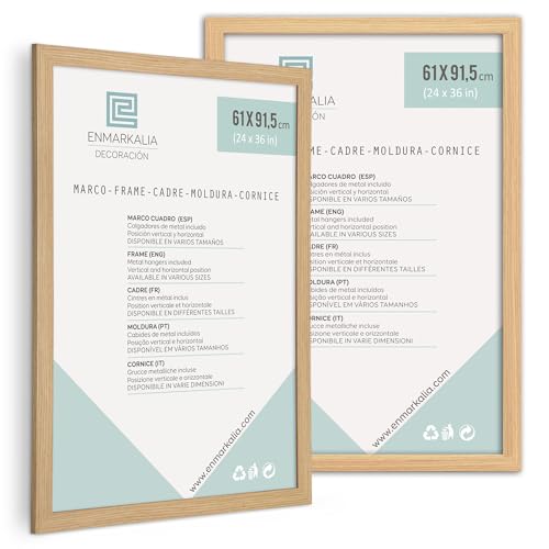 ENMARKALIA DECORACION Pack de Marcos 61x91,5 (Poster) (61 x 91,5 cm (poster) 2 uds, Madera)