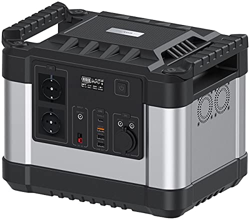 reVolt Solaranlage Powerbank: PPowerstation & Solar-Generator mit 150-W-Solarpanel, 1.100 Wh, 1000 W (Powerbank Solar… – Bild 5