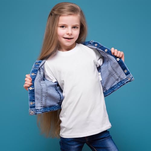 Image of 5 Pack Girls Long Sleeve Shirts Soft Cotton T-Shirts Toddlers' Tagless Tees | Classic Clothes for 18M-14Y, Cozy, Breathable & Smooth, Double-Stitched Seams, Great for Layering Under Tops or Daily Wear