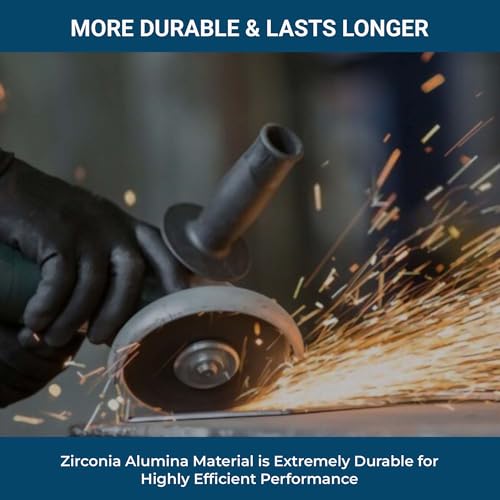 Benchmark Abrasives BM-F4.5SZ40T27HD 4.5 Inch X 7/8 Inch Premium High Density Jumbo Zirconia Type 27 Flap Discs 4 1/2 thumb #3