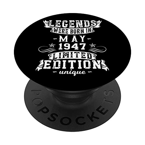 Cumpleaños Mayo 1947 Edición Limitada Regalo Legend May PopSockets PopGrip Intercambiable