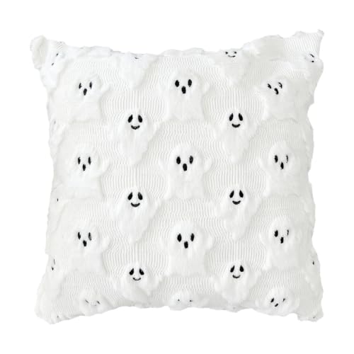 18 Inches Ghost 3D Relief Pattern Fall Pillow Covers for Halloween Decor - image 1