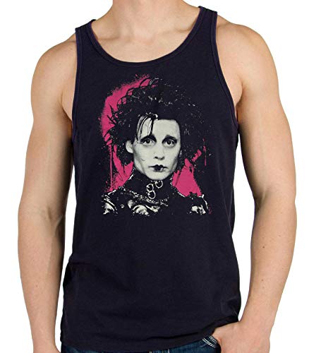 35mm - Camiseta Hombre Tirantes Eduardo Manostijeras - Edward Scissorhands - Burton - Negro - Talla...