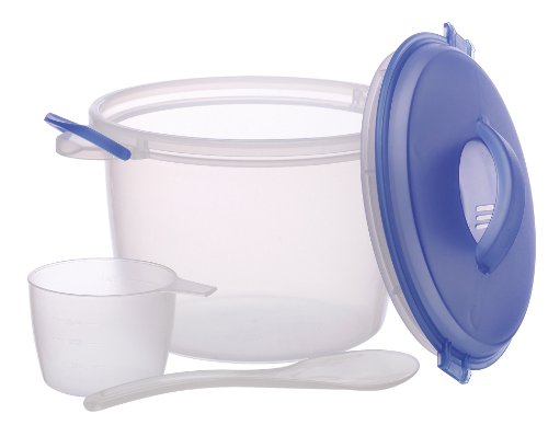 Progressive International Microwaveable 6-Cup (Cooked) Rice Cooker Set