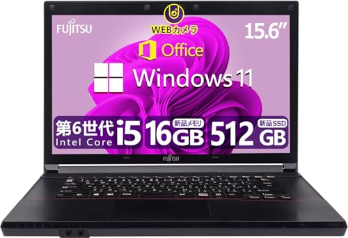 yςݕiz yWEBJ & eʃ16GB & CPU:6Core-i5zxm m[gp\R FMVV[Y 15.6^ Core i5-6200U/SSD:512GB/Windows11/Office/ݒsv/DVD