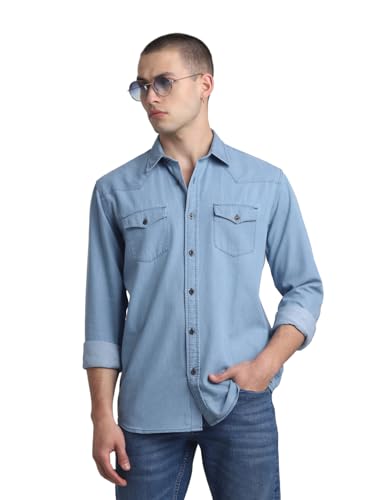 Image of Jack & Jones Men's Cotton Solid Regular Fit Shirt