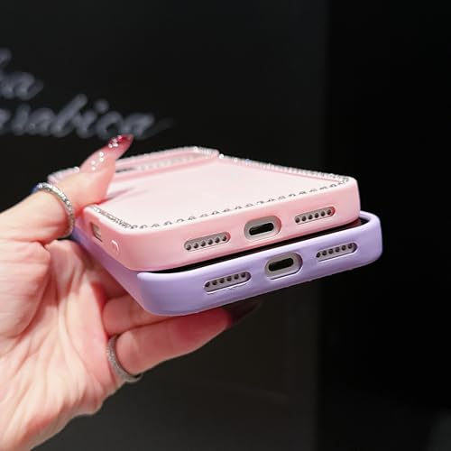 Coque magnétique iPhone 12 rose paillettes protection gel souple - 2