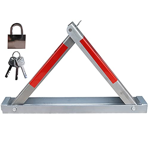 Barrera de estacionamiento plegable Postes de seguridad Bloqueo de espacio de estacionamiento extraíble Bloqueador de estacionamiento manual duradero de acero inoxidable para uso comercial o privado (