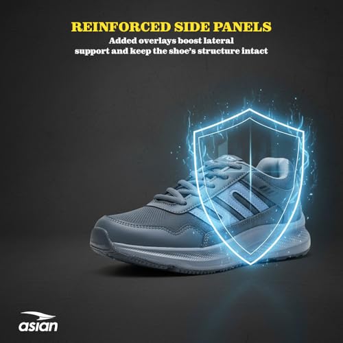 Image of ASIAN Men BOSS-02 Running and Casual Wear Running Shoes with Laces, Lightweight and Comfortable Shoes for Men & Boys, Ideal for Sports, Gym, Walking, and Daily Use