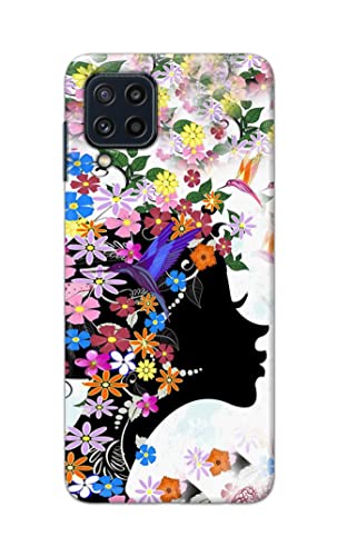 Image of Printed Hard Back Cover Case for Samsung Galaxy M32 4G | Samsung Galaxy M32 Prime Edition Back Cover (Floral Hairstyle Girl) -1803