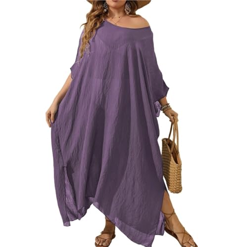 Vestido de playa talla grande ropa de verano cómoda y traje de baño transparente