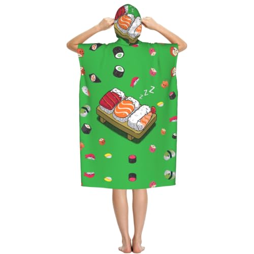 Peignoir à langer microfibre : serviette de bain légère et poncho surf à capuche