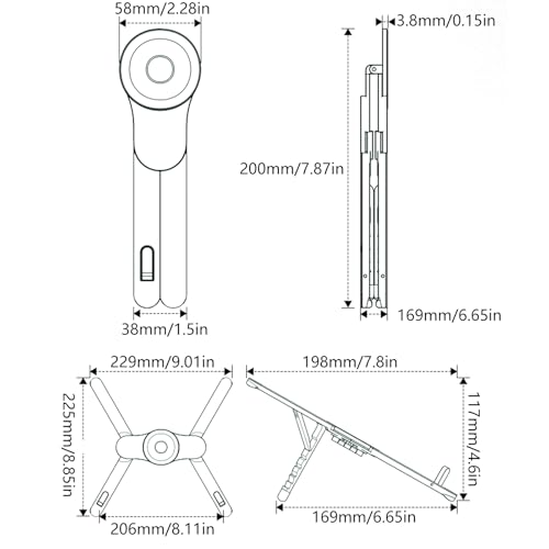 Soporte para tableta ergonómico para evitar dolor de cuello con aluminio ajustable 3