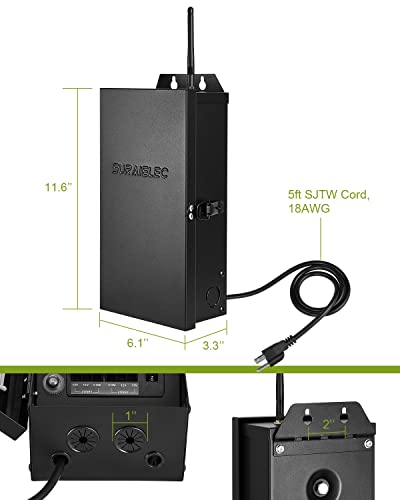 Suraielec Smart Wi-Fi Low Voltage Transformer, 200W Indoor Outdoor Landscape Lighting Transformer With 2 Zones, 120V Ac To 12V 15V Ac Multi Tap Power Supply, Works With Alexa & Google Assistant #TOP6