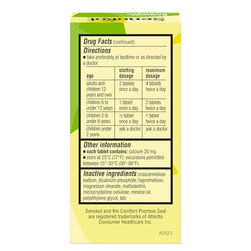 Image of Senokot Regular Strength Laxatives for Constipation, Senna Laxative Tablets, 50 Count, Constipation Relief for Adults, Senna Tablets