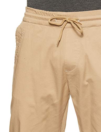 Image of Amazon Brand - Symbol Men's Slim Fit Cotton Joggers (AW17TRS-08-10 Lucky Beige 32W x 29L)